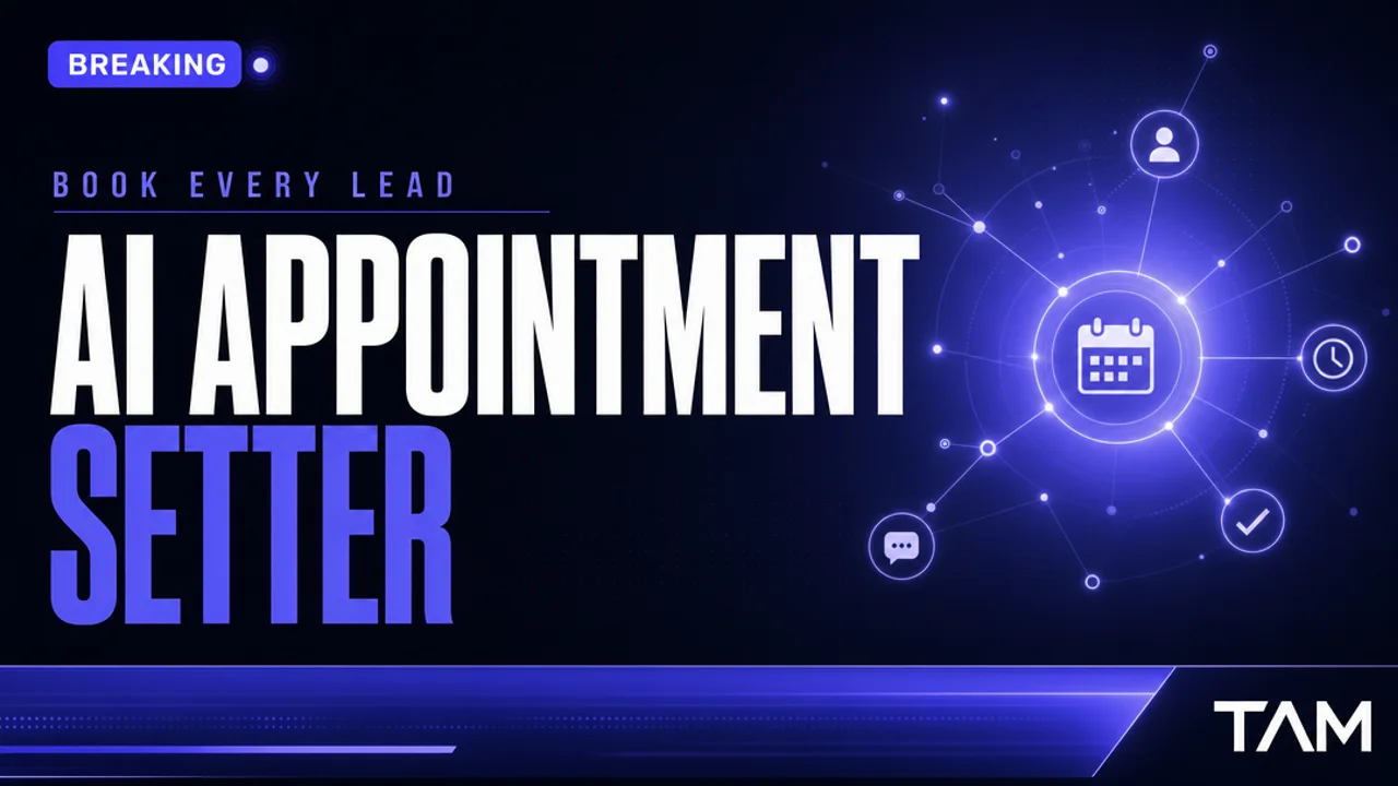 AI Appointment Setter — TAM breaking-news style blog cover