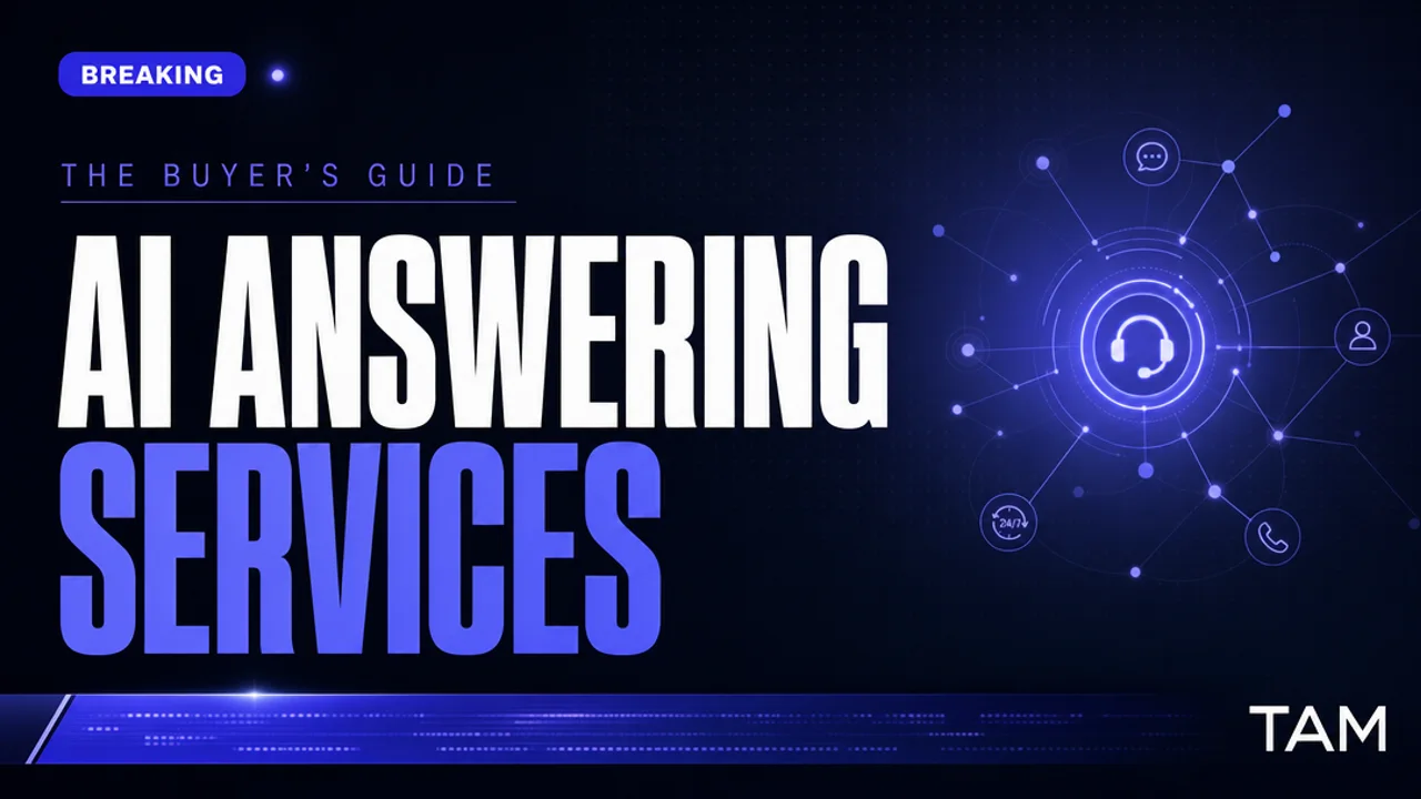 Best AI Answering Services buyer guide — TAM breaking-news style blog cover
