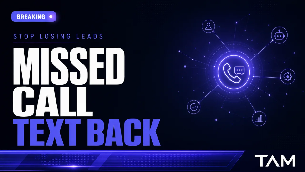 Missed Call Text Back — TAM breaking-news style blog cover
