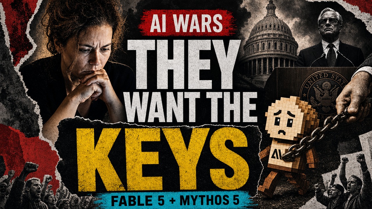 AI Wars editorial cover showing government pressure on Anthropic Fable 5 and Mythos 5 access