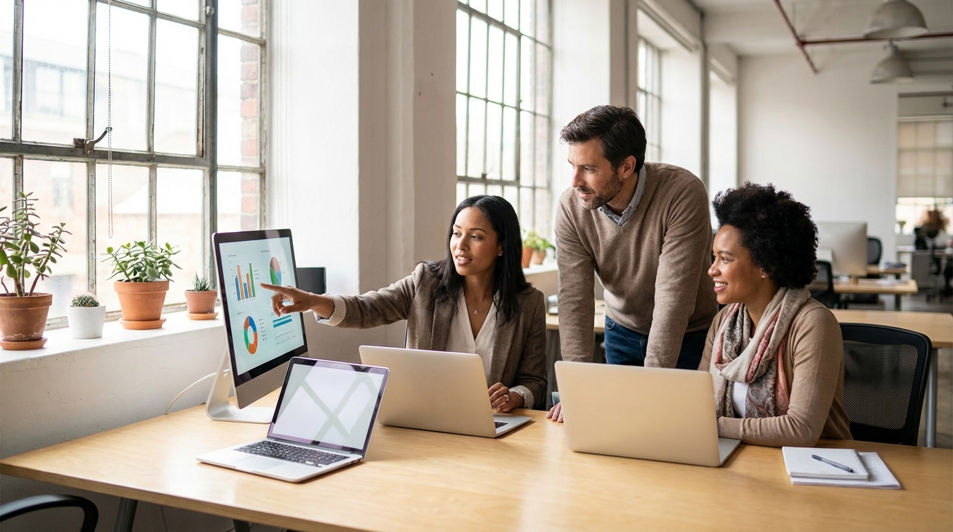 Truly Authentic Marketing team collaborating on AI-powered marketing strategies